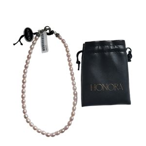 NWT Honora Pink Oval Pearl Toggle Necklace